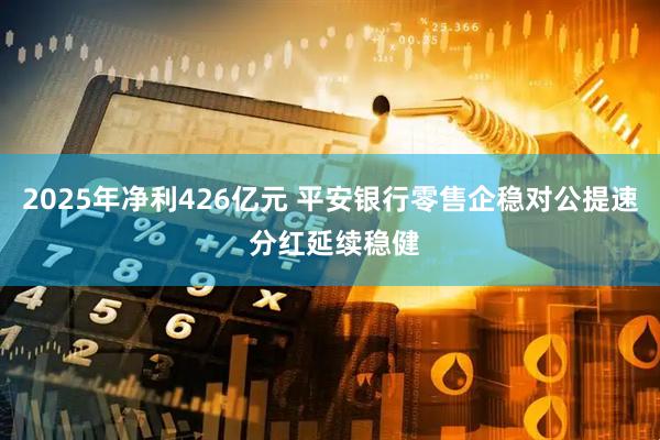 2025年净利426亿元 平安银行零售企稳对公提速 分红延续稳健